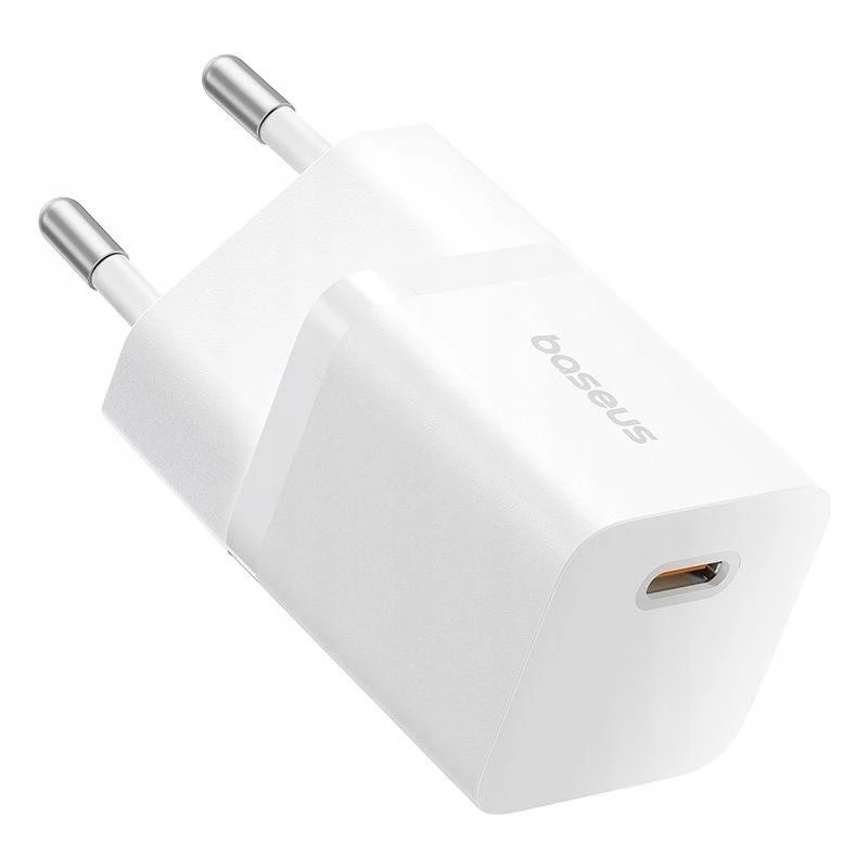 Baseus P10110909213-00 carregador de rede USB-C GaN5 mini 25W branco