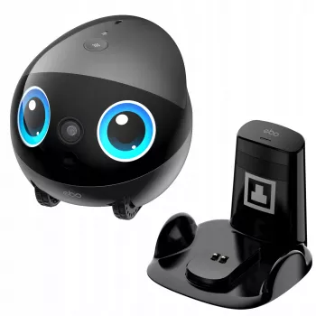 EnaBot Ebo Air 2 Plus robô de vigilância doméstico móvel com câmara de IA, cinzento