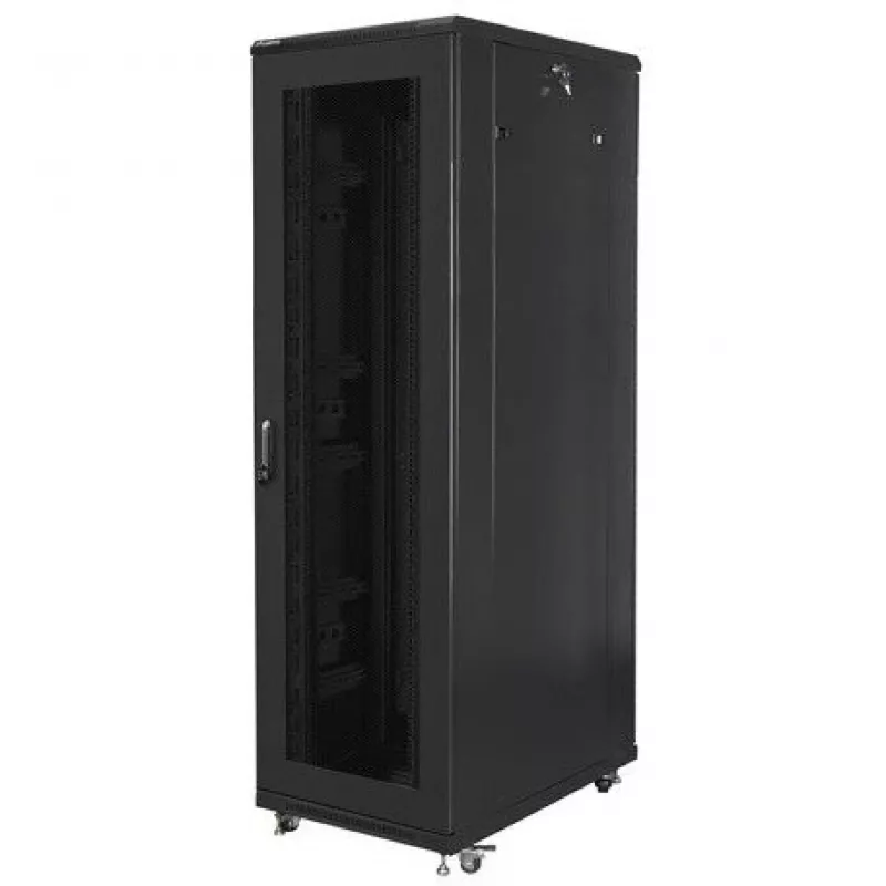 Lanberg | Armário rack independente 19 polegadas 42U/800x1000 (Flat Pack) | FF01-8042-12B | preto