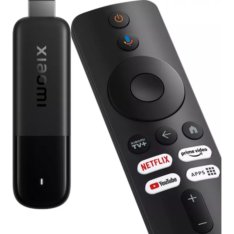 Leitor de streaming Xiaomi Smart TV Stick 4K (2.ª geração) — 4K@60fps, 6 nm Quad-Core Cortex-A35, 8 GB, Bluetooth 5.2, Wi-Fi, HDMI