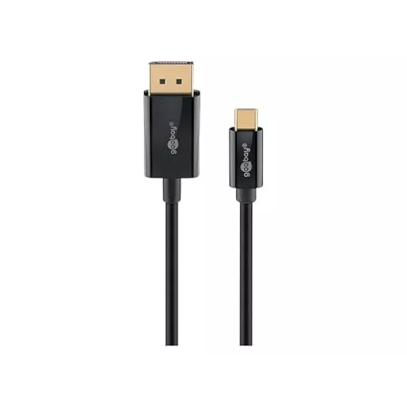 Goobay 75705 cabo de USB-C para DisplayPort, 4K 60 Hz, 2 m, 21,6 Gbit/s, preto