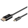 Goobay 75705 cabo de USB-C para DisplayPort, 4K 60 Hz, 2 m, 21,6 Gbit/s, preto