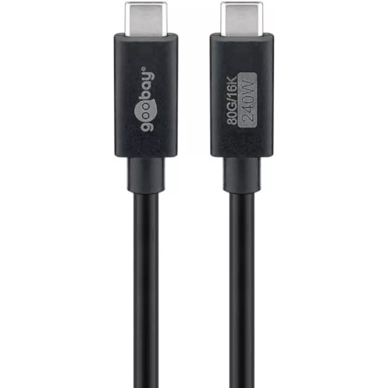 Cabo USB-C WENTRONIC USB4 Gen4 1.2m — suporta 16k@60Hz e 4K@120Hz