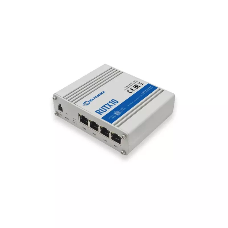 Router sem fios Teltonika RUTX10 Gigabit Ethernet dual-band (2,4 GHz / 5 GHz) branco