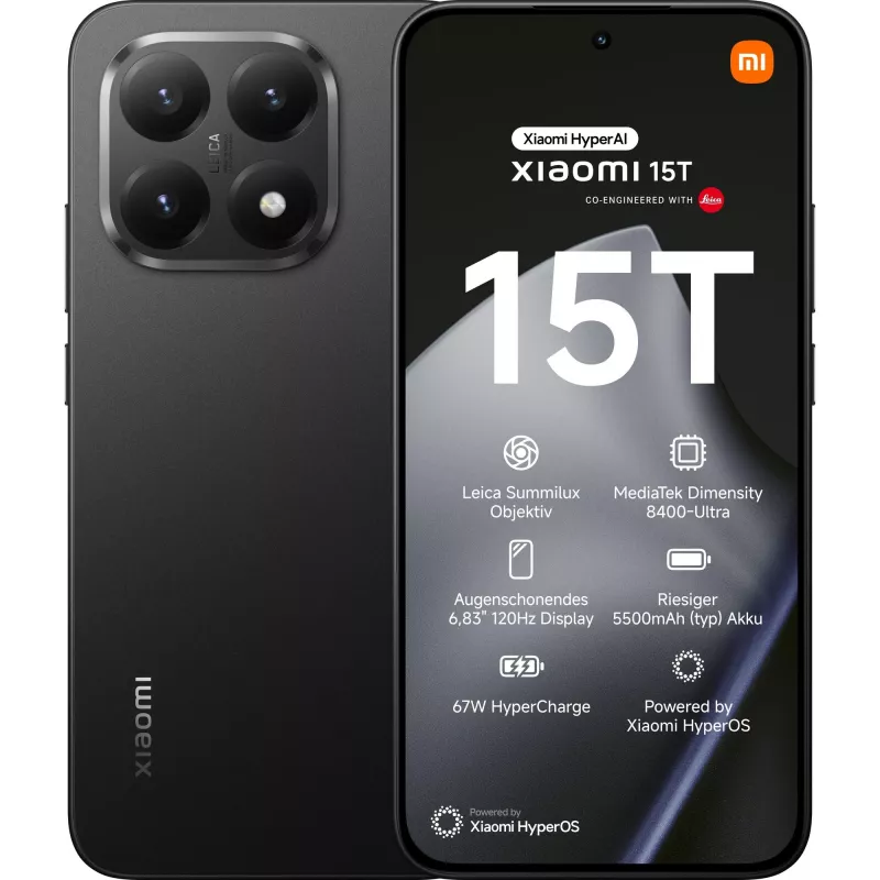 Smartphone Xiaomi 15T 6,83 polegadas 12 GB 512 GB preto