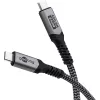 Cabo USB-C Goobay com revestimento trançado, USB4, 240 W, 40 Gbit/s, Power Delivery, 1,5 m (1,50 m, USB 4.0, 240 W), cabo USB