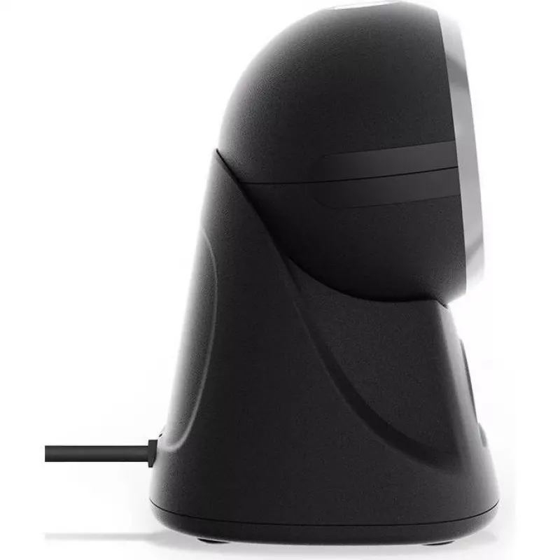 Leitor de códigos de barras de mesa Qoltec para códigos 1D e 2D, leitor de QR, preto