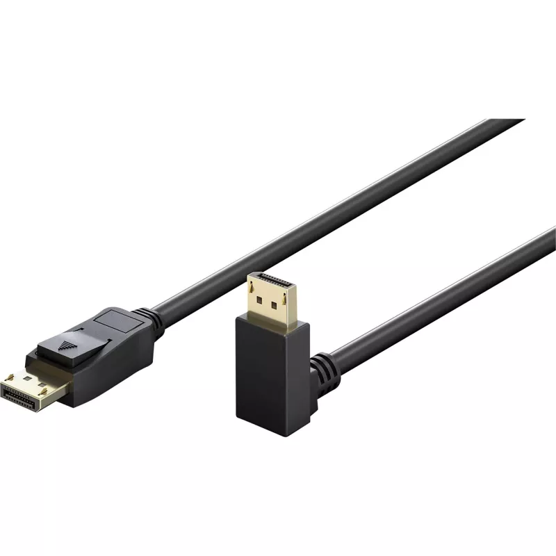 Goobay cabo DisplayPort angular a 90°, DisplayPort 2.0/2.1, 54 Gbit/s, 8K 144 Hz, 2 m