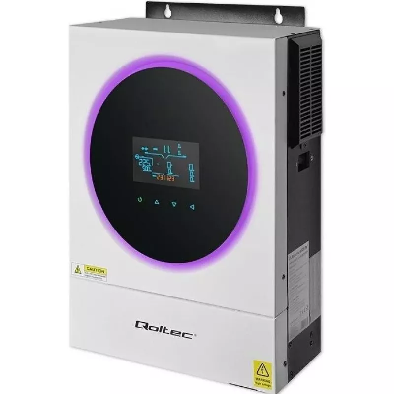 Qoltec, Transformador de tensão, Inversor solar híbrido Off-Grid 4kVA 4kW 120A MPPT LCD Wi-Fi BMS Sinusoidal