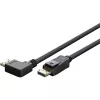 Cabo DisplayPort Macho 90° > DisplayPort Macho, 8K / 144Hz (Preto, 2 metros, 1 ficha 90° lateral, 54 Gbit/s, DisplayPort 2.0 / 2.1)