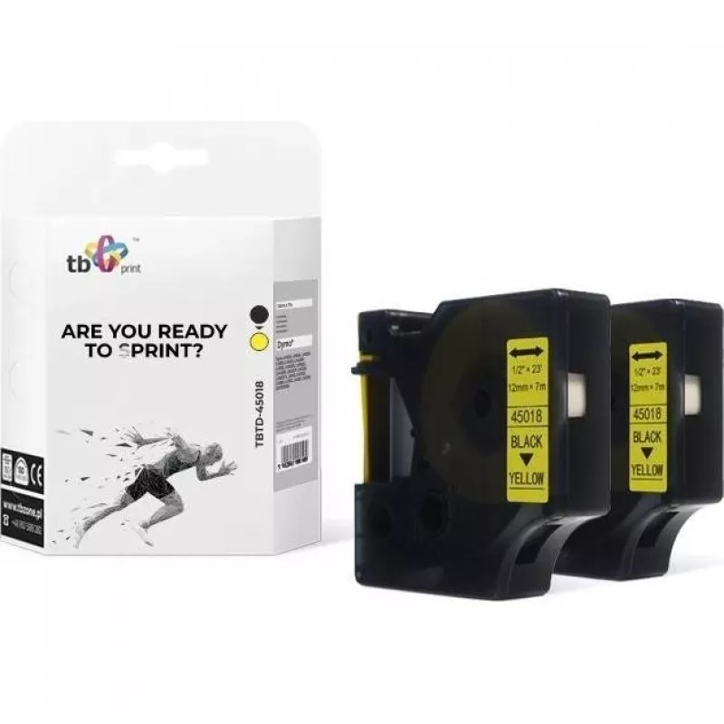 Etiqueta de impressão TBP TBTD-45018., máquina de etiquetas, amarelo