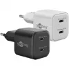 Carregador duplo rápido USB-C Nano, PD, GaN, 35 Watt (branco, 2x USB-C, Power Delivery 3.0)