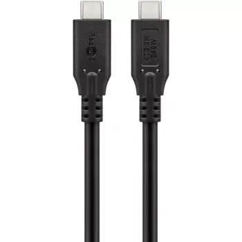 Cabo USB Goobay C, USB4, 240 W, 40 Gbit/s, Power Delivery, 0,5 m (0,50 m, USB 4.0, 240 W), cabo USB
