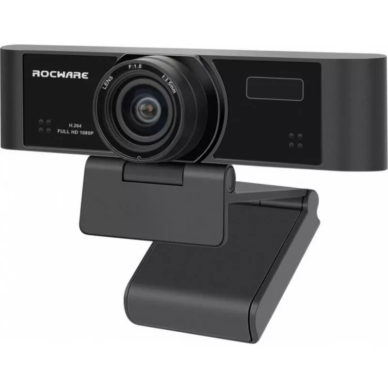Webcam ROCWARE RC15 resolução 720p com microfone integrado