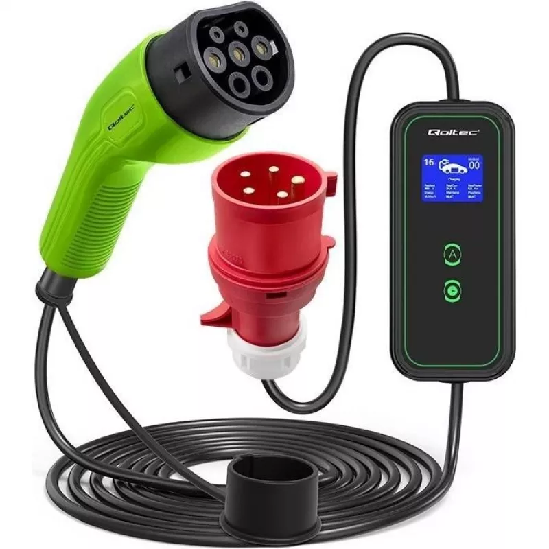 Carregador para carro elétrico QOLTEC 52478 11 kW ficha Type-2 cabo 5 m