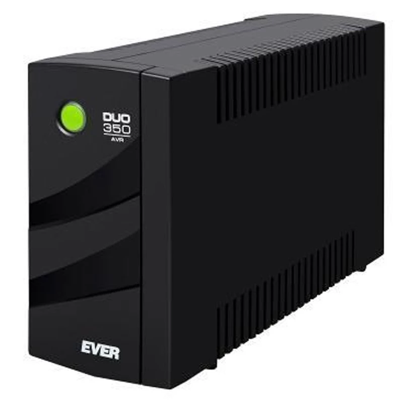 Fonte de alimentação ininterrupta EVER DUO 350 AVR, UPS torre line-interactive, 0,35 kVA (245 W), 2 saídas C13, bateria VRLA 12 V 5 Ah