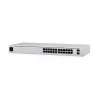 Comutador gerido L2/L3 Ubiquiti UniFi USW-24-POE, 24x Gigabit Ethernet (16x PoE+), 2x SFP, 1U, prateado