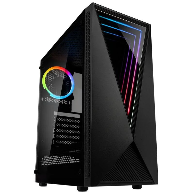 Kolink VOID RGB caixa de PC torre, preta, com janela, ventoinha LED, filtro de poeira