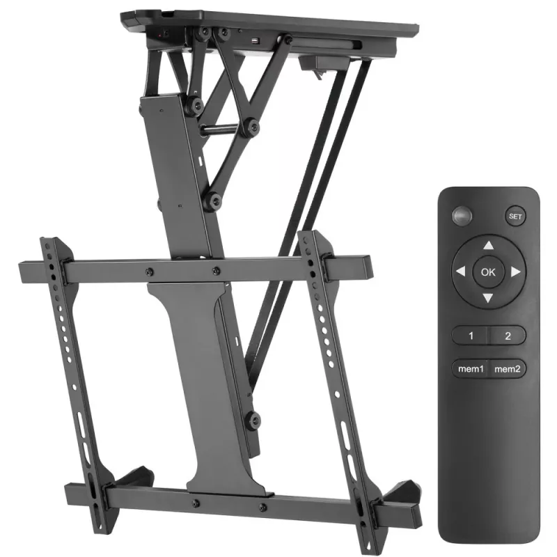 Suporte de teto elétrico para TV MACLEAN MC-880 para televisores de 32–70 polegadas, máx. 35 kg, VESA até 600×400