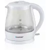 Chaleira elétrica BLAUPUNKT 1 L 1630 W branca — corpo de vidro, base de 360°, abertura por botão