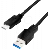 Logilink - Cabo USB - USB Type A (F) para USB-C (M) - USB 3.2 Gen 1 - 3 A - 1 m - preto (CU0168)