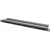 Lanberg PPU5-0024-B - RJ-45 - Cat5, Cat5e - preto - metal - montagem em rack - 0,5HE (PPU5-0024-B)