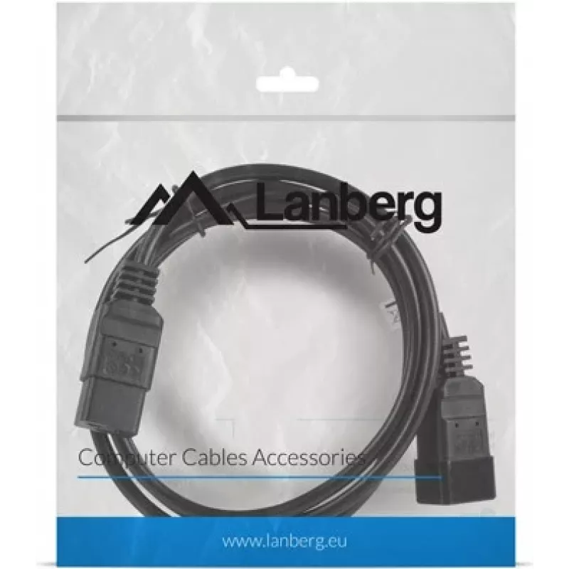 Cabo de alimentação Lanberg CA-C13E-10CC-0018-BK preto 1,8 m