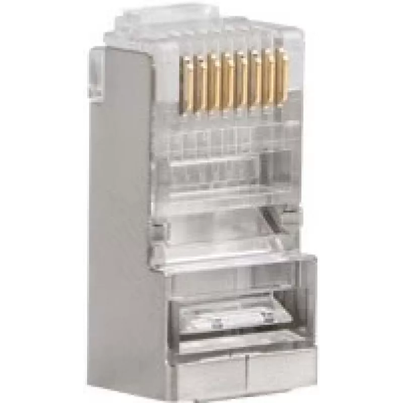 Conector de fio RJ-45 Lanberg PLS-5000 aço inoxidável - transparente (PLS-5000)