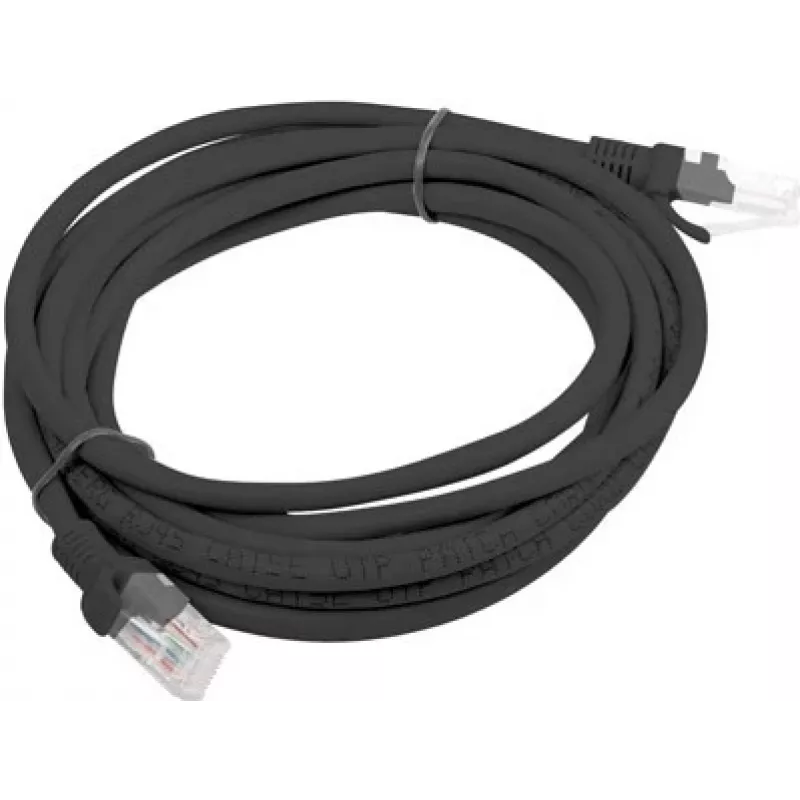 Cabo de rede UTP Lanberg PCU6-10CC-0300-BK (RJ45 - RJ45, 3 m, UTP, Cat. 6, cor preto) (PCU6-10CC-0300-BK)