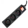 Proteção contra sobretensão Gembird EG-PSU3F-01 preto 3 tomadas AC 230 V 0,6 m