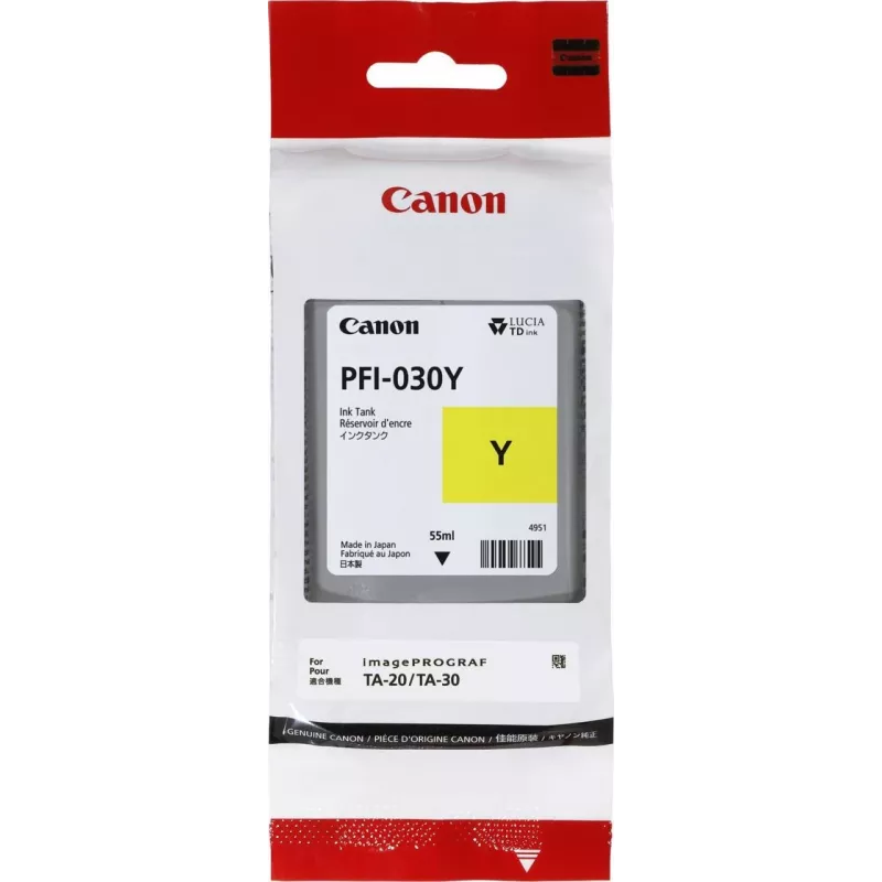 Cartucho de tinta Canon PFI-030Y 1 unid. original amarelo