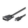 Cabo Goobay DVI-D/HDMI, niquelado | 50580 | ficha DVI-D Single-Link (18+1 pinos) | ficha HDMI (Type-A) | 2 m
