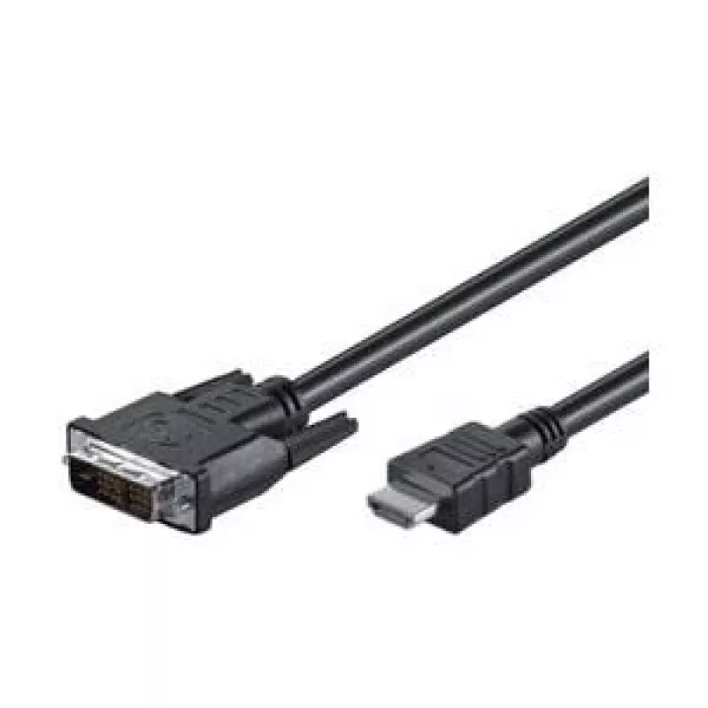 Cabo Goobay DVI-D/HDMI, niquelado | 50580 | ficha DVI-D Single-Link (18+1 pinos) | ficha HDMI (Type-A) | 2 m