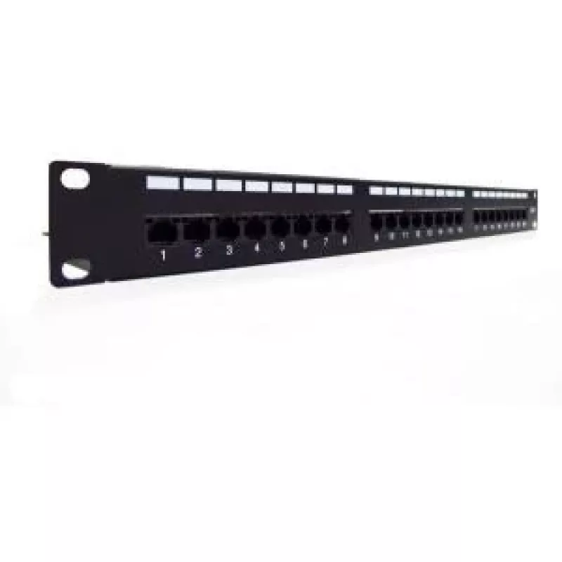DIGITUS Professional DN-91624U - Patch panel - RJ-45 X 24 - preto, RAL 9005 - 1U (19 polegadas)
