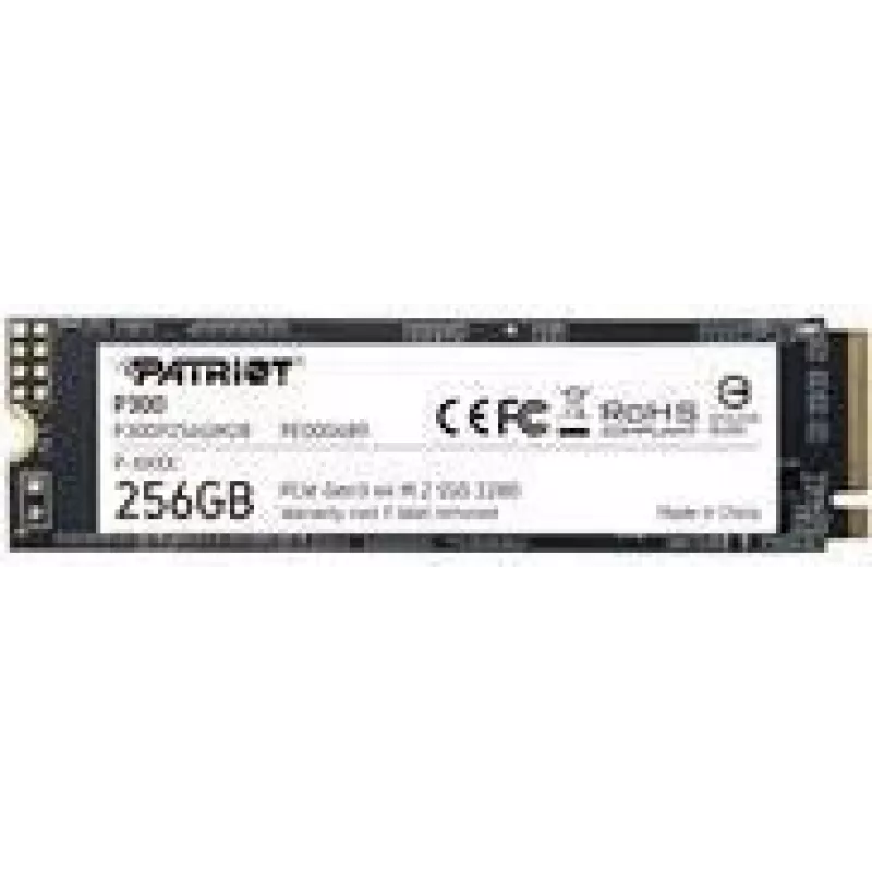 SSD M.2 NVMe PATRIOT P300 256GB — M.2 2280, leitura 1700 MB/s, escrita 1100 MB/s