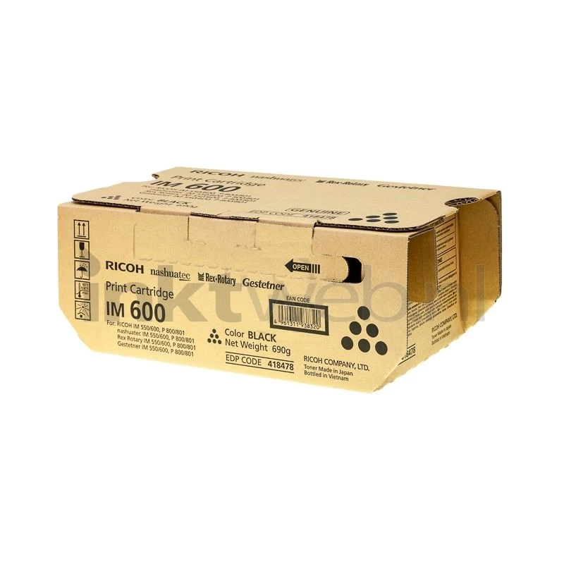 Ricoh 418478 toner 1 unid. original preto