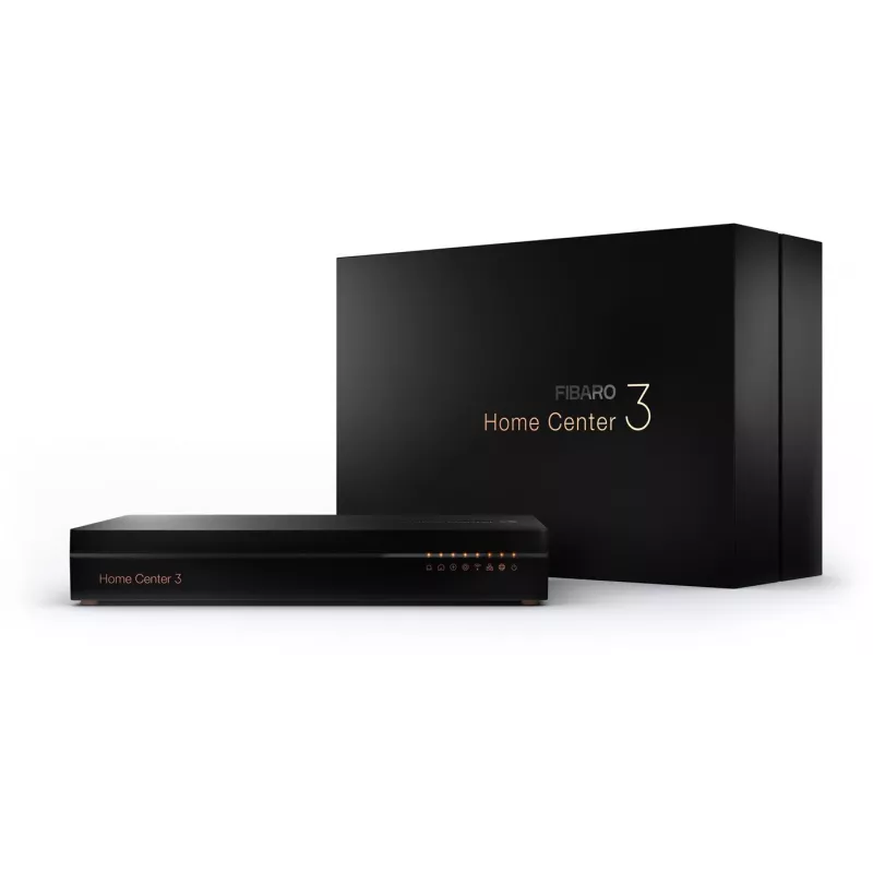 Fibaro Home Center 3 com fios e sem fios preto