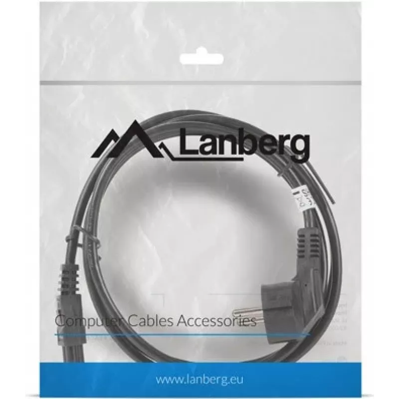 Cabo de alimentação Lanberg CA-C5CA-11CC-0018-BK preto 1,8 m CEE7/7 conector fêmea C5 (CA-C5CA-11CC-0018-BK)
