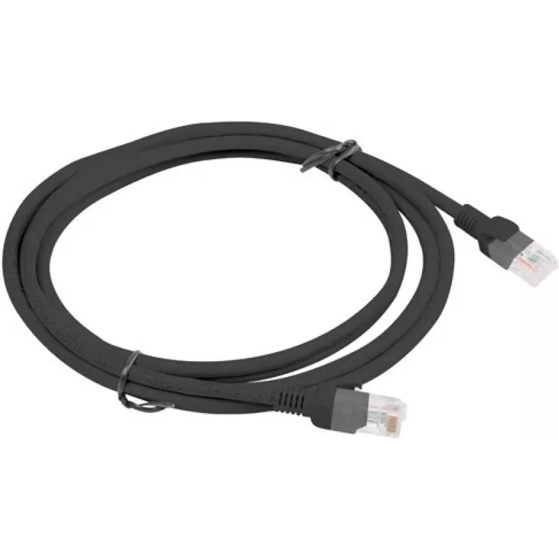 Cabo de rede LANBERG PCU5-10CC-0200-BK RJ-45 Cat5e U/UTP 2 m preto