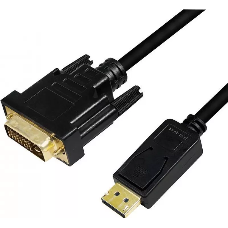 Adaptador de cabo de vídeo LogiLink CV0131 2 m DisplayPort DVI preto