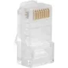 Conector de cabo RJ-45 LANBERG PLU-5000, blindagem U/UTP (UTP), branco translúcido, pack de 100