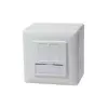LogiLink NP0035A tomada de rede de superfície, 2× RJ45, CAT5e, blindada, branca