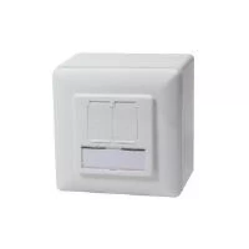 LogiLink NP0035A tomada de rede de superfície, 2× RJ45, CAT5e, blindada, branca