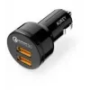 Carregador de automóvel ultrarrápido CC-T8 2xUSB 3.0 6A 36W + cabo Micro-USB 1m