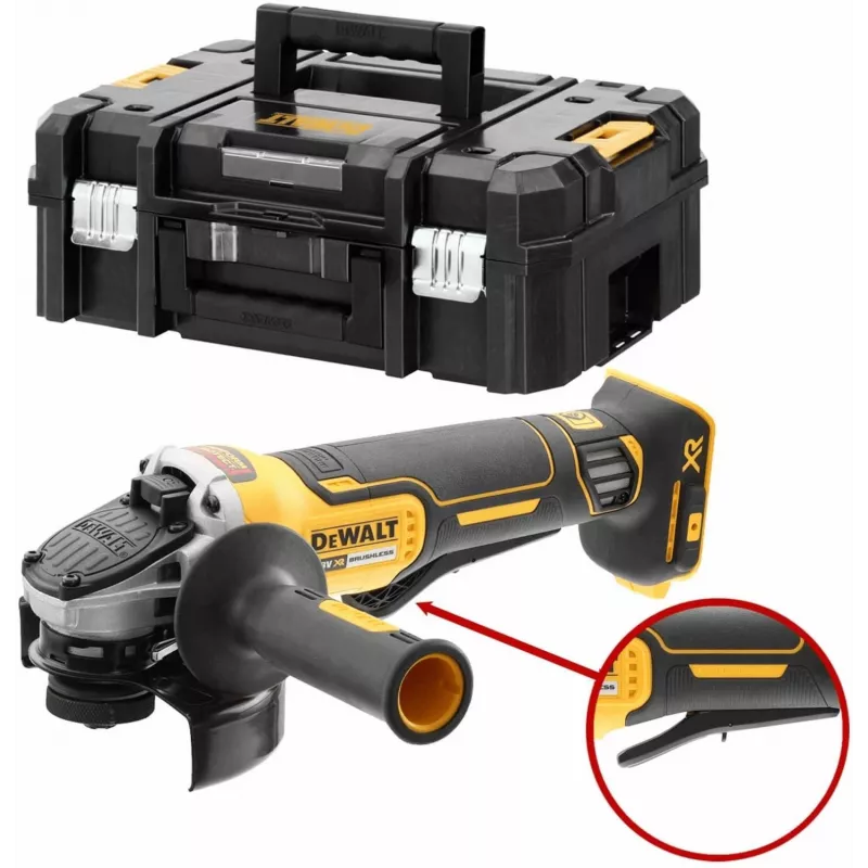 DeWALT DCG406N-XJ rebarbadora angular a bateria, 18V XR, sem escovas, 125 mm, interruptor de paleta, sem bateria