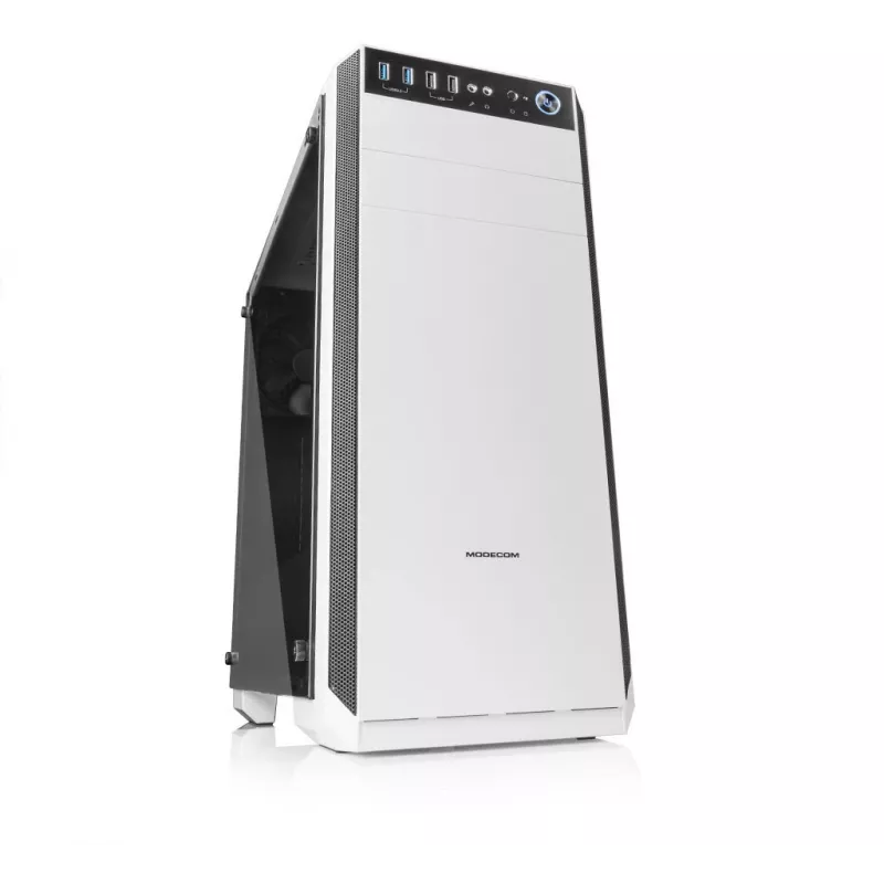 Caixa de PC MODECOM Oberon Pro Midi Tower, vidro temperado, microATX/ATX, 7 slots, GPU 395 mm, 2x3,5 polegadas + 3x2,5 polegadas baías, USB 3.2 Gen1
