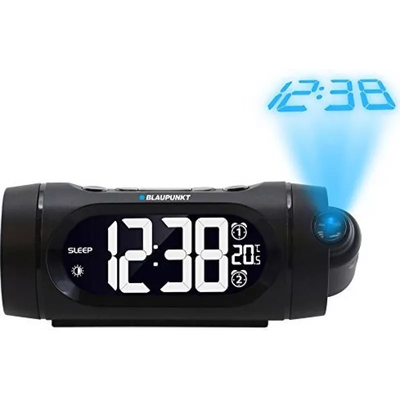 Rádio-despertador Blaupunkt CRP9BK, FM PLL, projetor, função de carregamento USB, temperatura interior (CRP9BK)