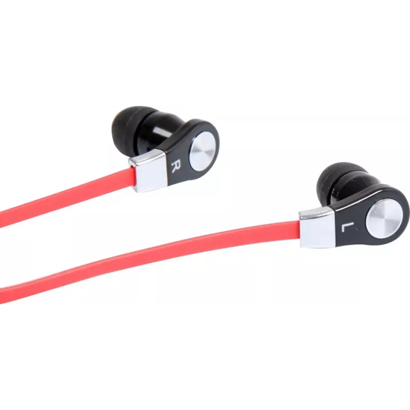 MAGICSOUND DS-2 - AUSCULTADORES ESTÉREO COM MICROFONE, PRETO-VERMELHO