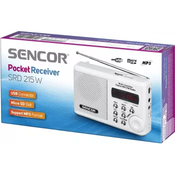 Rádio portátil SRD 215 W MP3, USB, SD