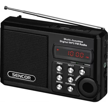 Rádio portátil SRD 215 B MP3, USB, SD